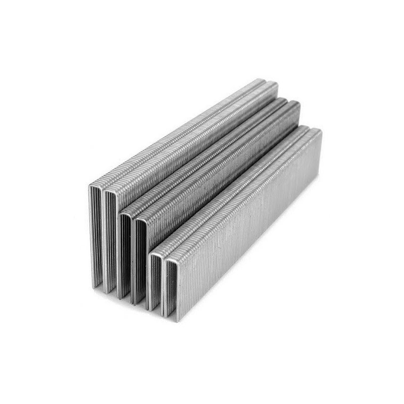 Graffette 40mm inox, cartone di 5'000 pezzi.
